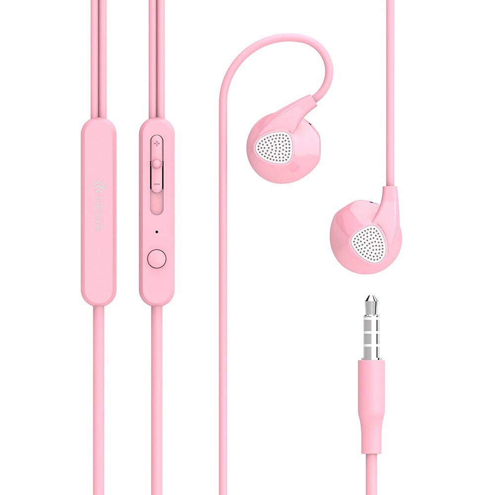 Casti stereo Devia D2 Ripple, Pink