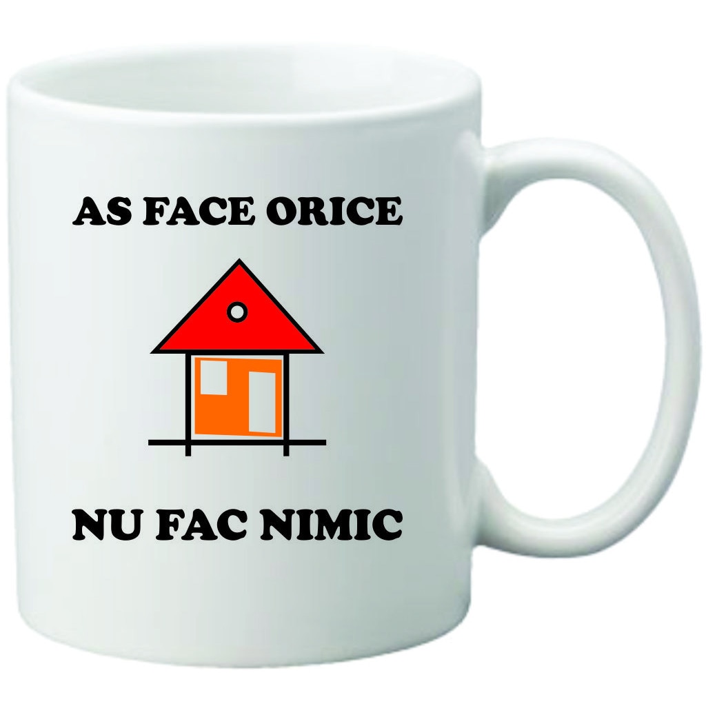 Cana alba, ceramica, capacitate 300 ml, personalizata 