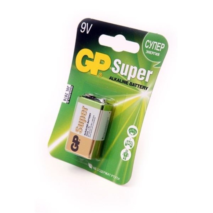 GP 9V Super alkáli elem (1db/blister) (GP1604A-5UE1) (GP1604A-5UE1)