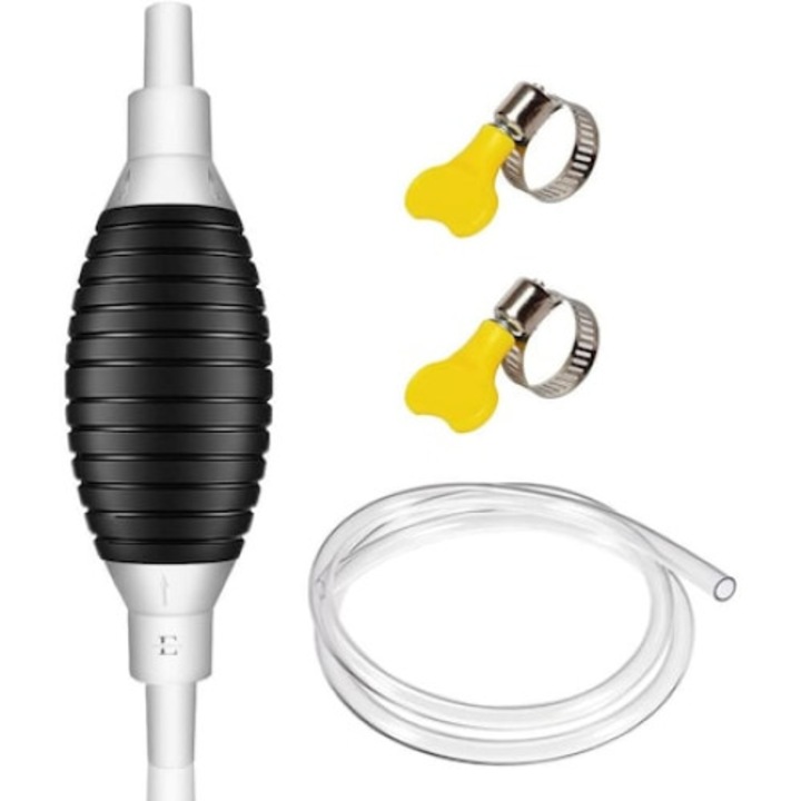 Маркуч за пренос на течности, гориво 2 м, с гумена помпа за пълнене