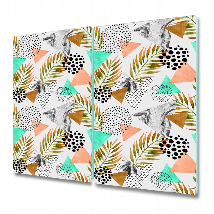 Tocator paine. Tulup. Sticla. Dreptunghi. Exotic Abstract. Multicolor. 2x30x52 cm. 010010520010000030378