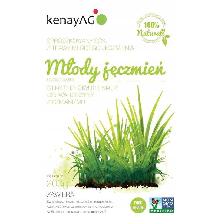 Iarba de orz verde Kenay, 200g