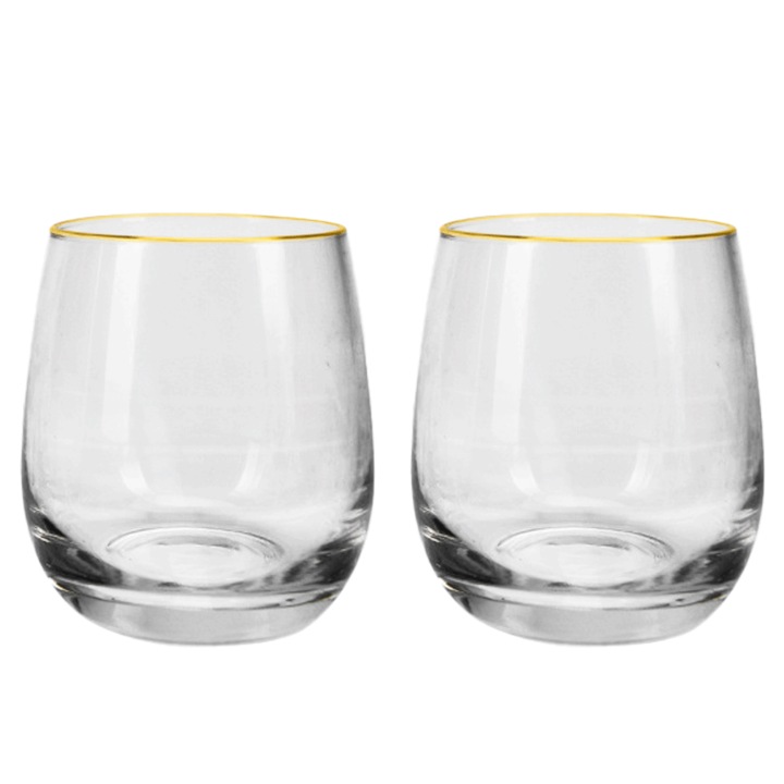 2 darabos üveg pohárkészlet, Jormftte, színes, 340 ml űrtartalom