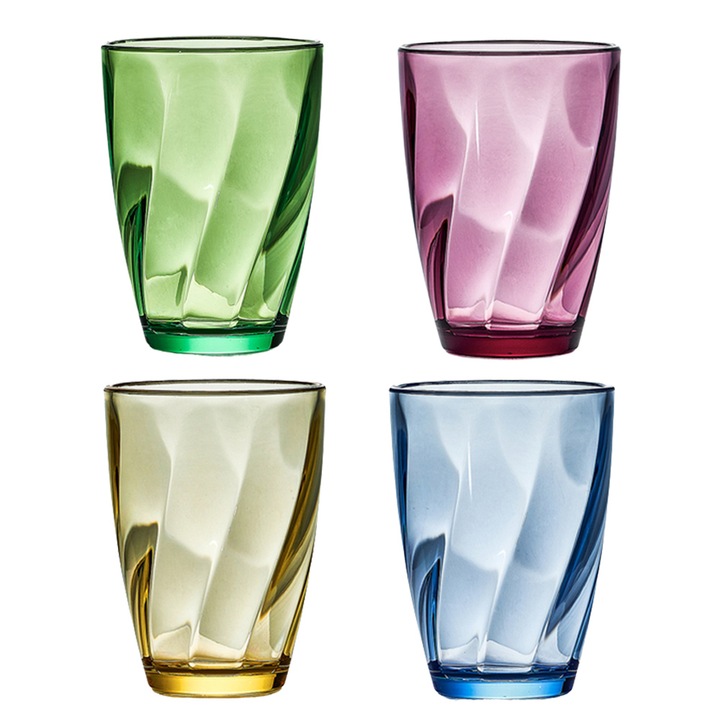4 darabos pohárkészlet, Jormftte, többszínű, L