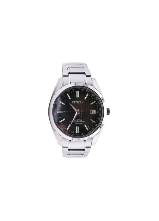 Унисекс часовник, Citizen, Титан, 10 ATM, 40 mm, Сребрист/Черен