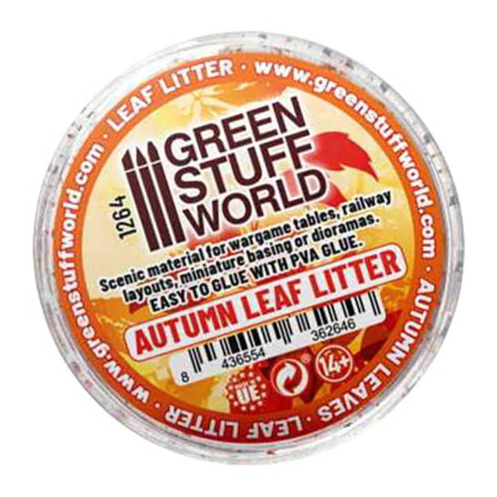 Dioráma levelek, zöld cuccok világa, narancs