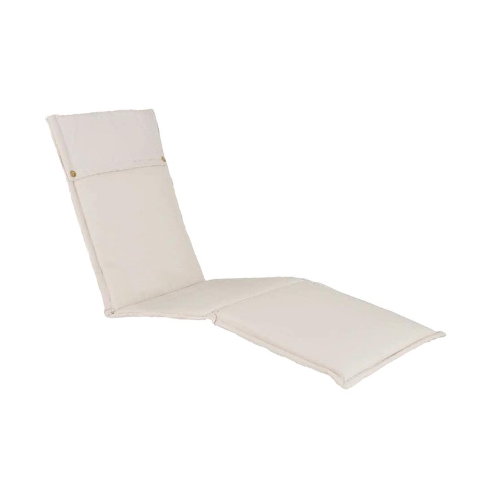 Perna sezlong gradina textil crem Poly 50x176x3 cm