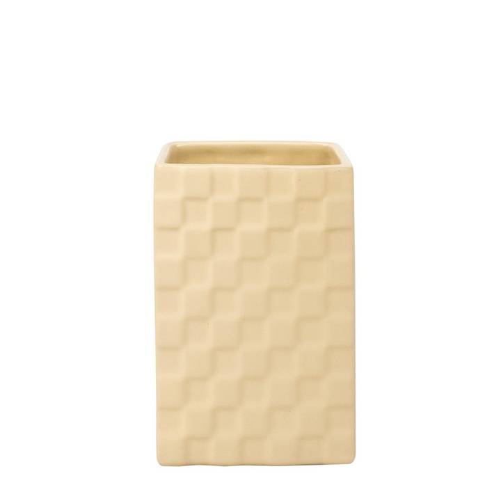 Suport periuta de dinti, AWD Interior, Ceramica, Galben