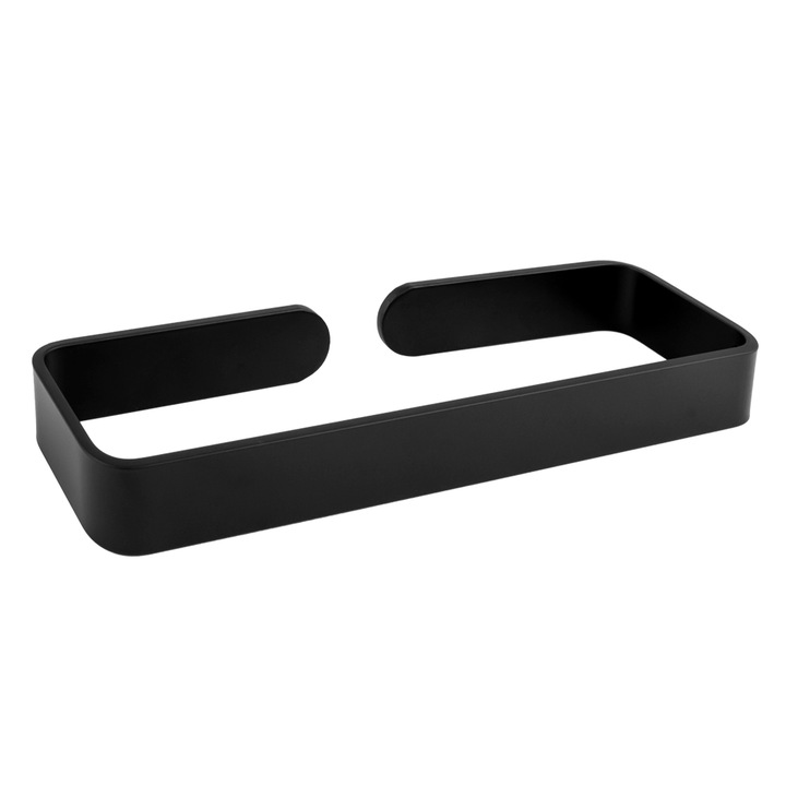 Cuier minimalist, AWD Interior, Aluminiu, Adeziv, Negru