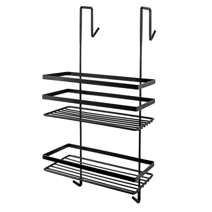 Etajera pentru baie, AWD Interior, Metal, Negru