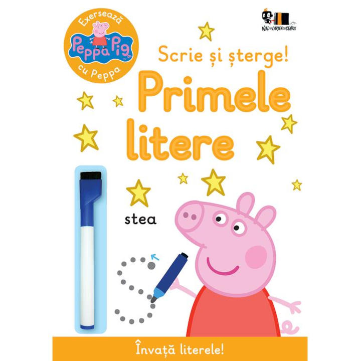 Peppa Pig: exerseaza cu Peppa. Scrie si sterge! Primele litere