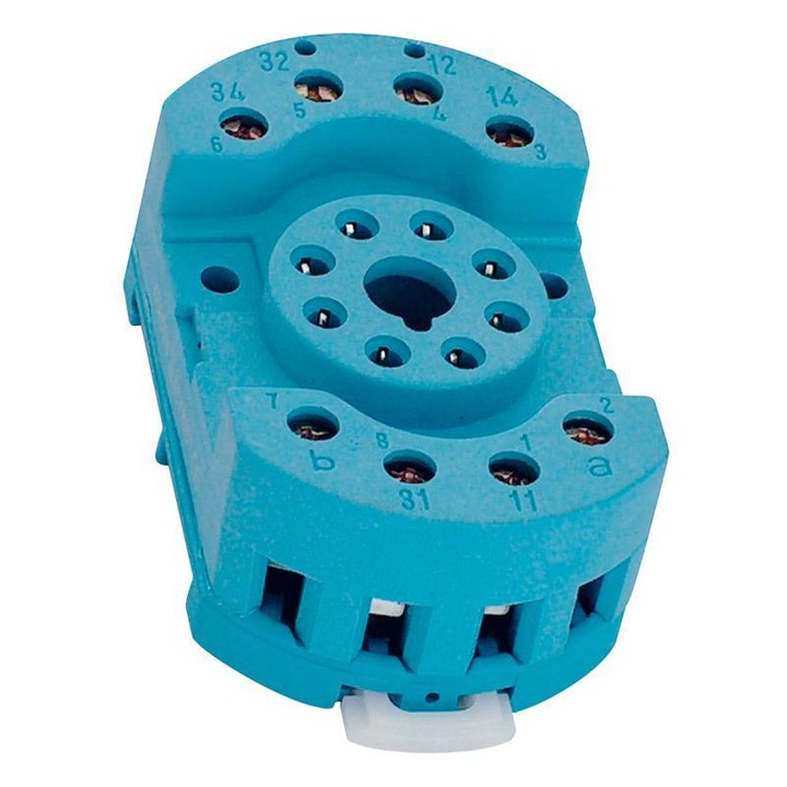 Priza pentru releu, Tracon Electric, 9 cm, 8 cm, 4 cm, Albastru