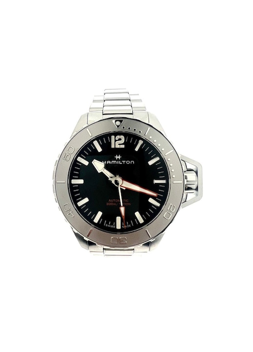 Мъжки часовник, HAMILTON, стомана/сапфир, 13.58x46 мм, черен/сребрист