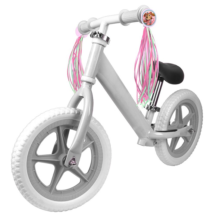 Panglici decorative pentru ghidon bicicleta copii Paw Patrol Girl, Seven, Plastic, Multicolor