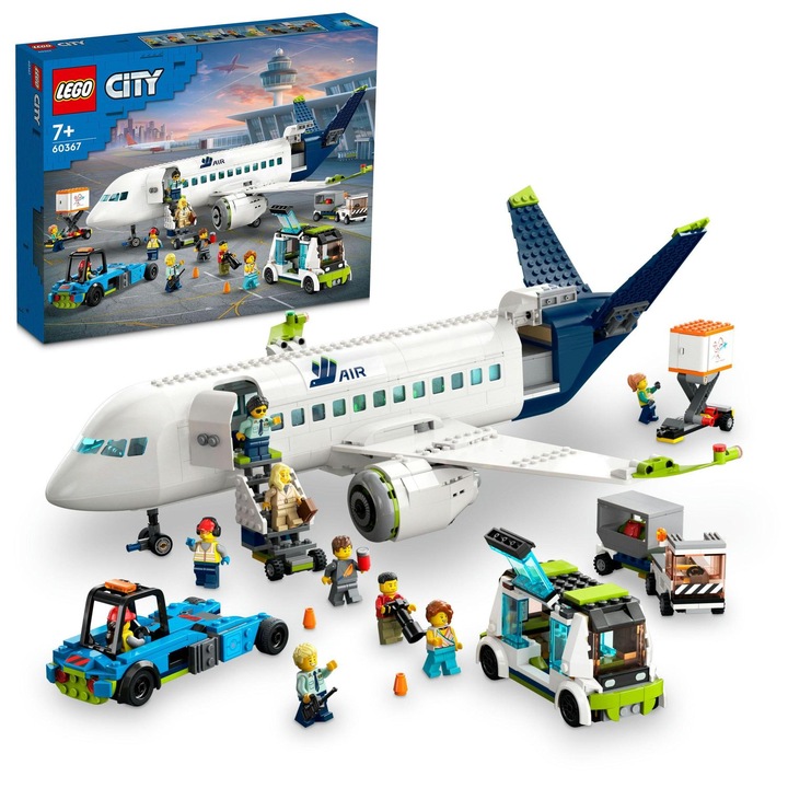 LEGO® City - Пътнически самолет 60367, 913 части