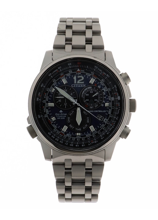 Унисекс часовник Eco Drive, Citizen, Titanium, Blue/Grey