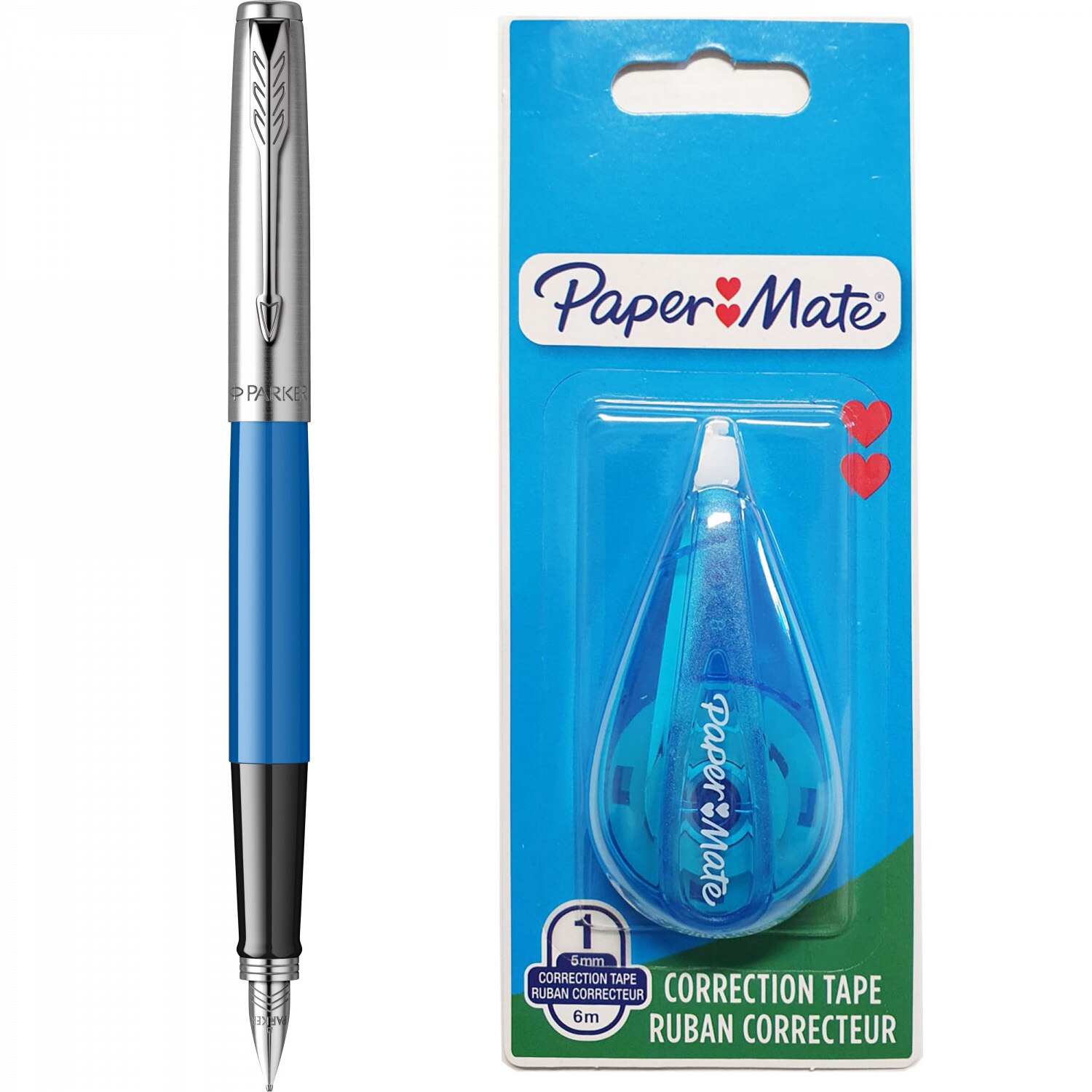 Set Parker stilou Jotter Standard Electric Blue CT + banda corectie 5mm