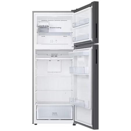 Хладилник с 2 врати Samsung RT47CG6726B1EO, 462 л, Клас Е, No Frost, Диспенсър за вода, All Around Cooling, WiFi, Smart Control, Dark Inox