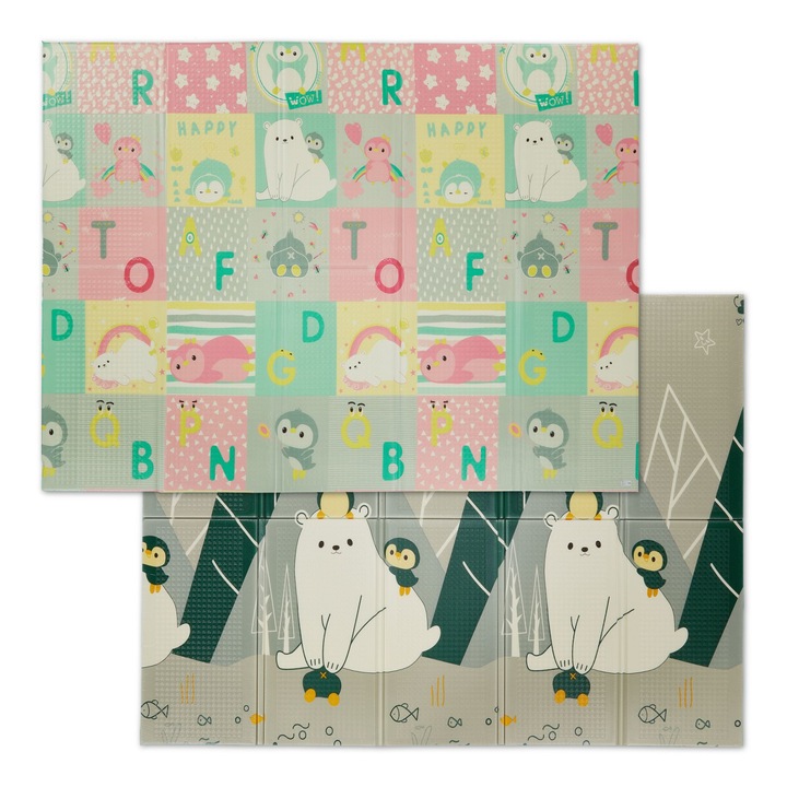 Covoras de joaca, pliabil, doua fete, 1 x 195 x 146 cm