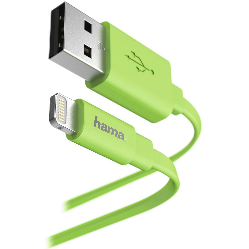 Cablu incarcare-sincronizare Hama, Lightning, 1.2 m, green