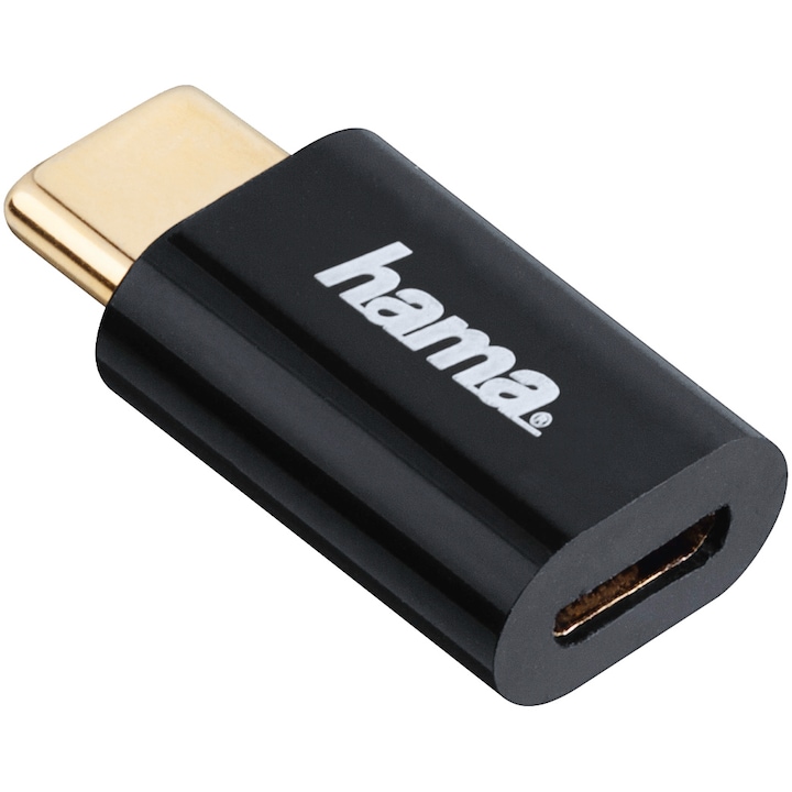 Адаптер Hama USB to Type-C, Черен