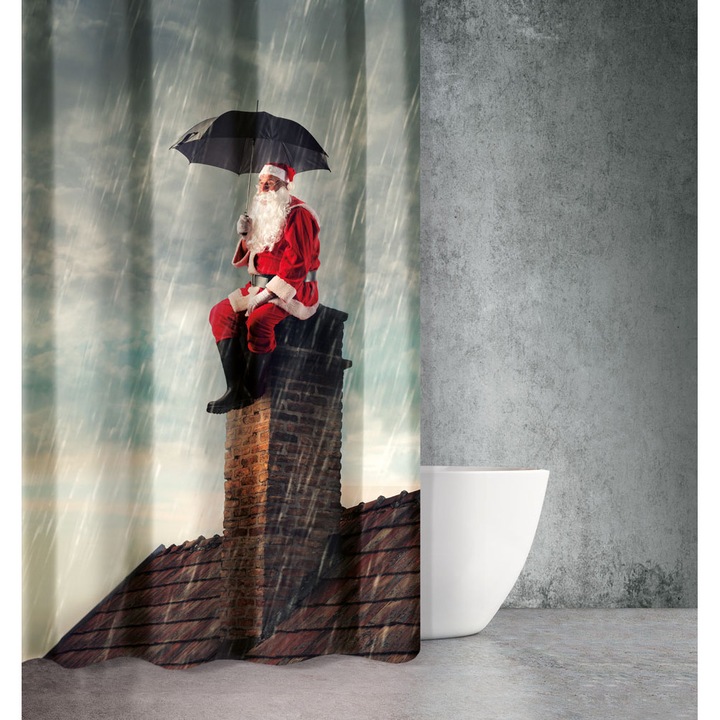 Perdea pentru dus, Saint Clair, Poliester, 180 x 200 cm, Multicolor