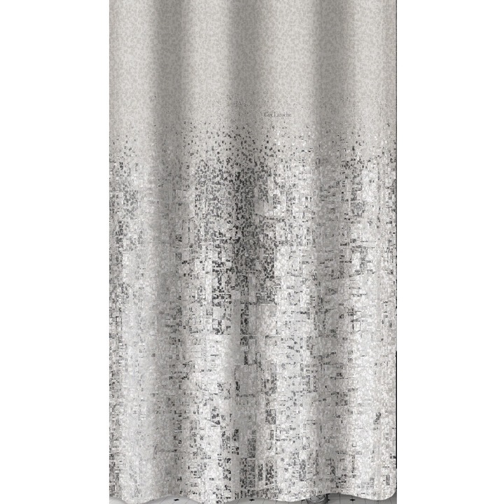 Perdea de dus, Guy Laroche, Poliester, 240 x 185 cm, Gri
