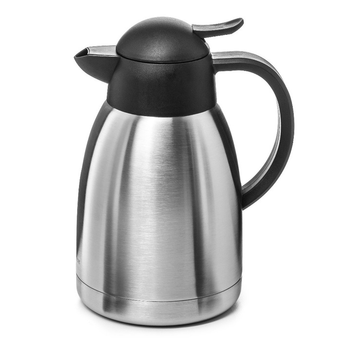 Conferinta Termos din Otel inoxidabil, Forgast, Capac cu Rasucire, Capacitate 1,5 l, Maner din plastic, Diametru 13,8 cm, Inaltime 24 cm