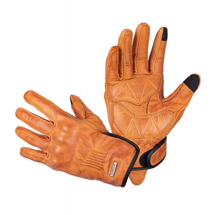 Manusi Moto Piele W-TEC Dahmer, XL, Maro Deschis