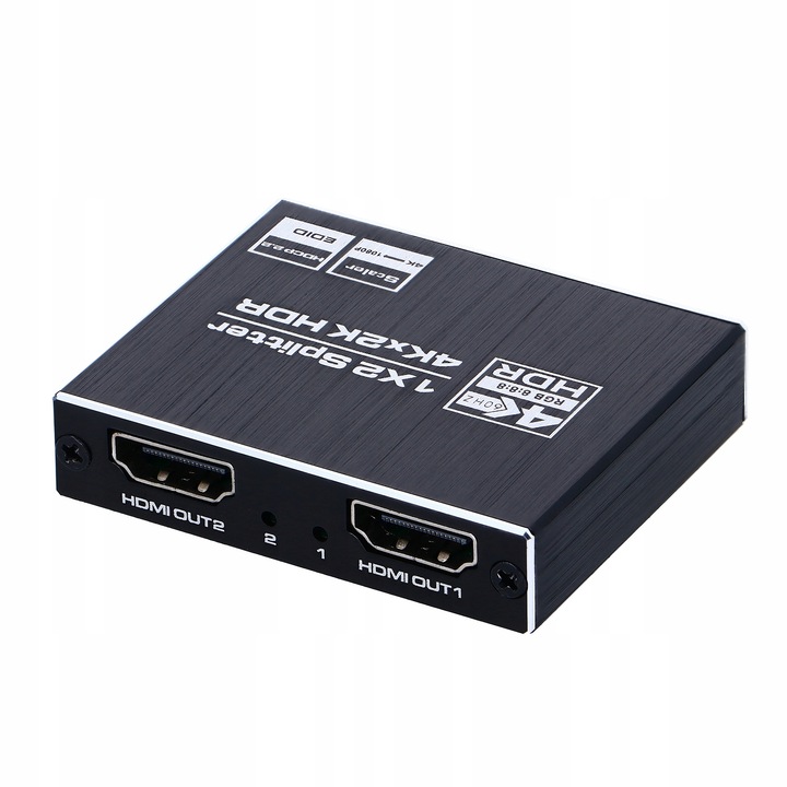 HDMI 2.0 сплитер 1x2, PAWONIK, UltraHD, HDCP 2.2, черен