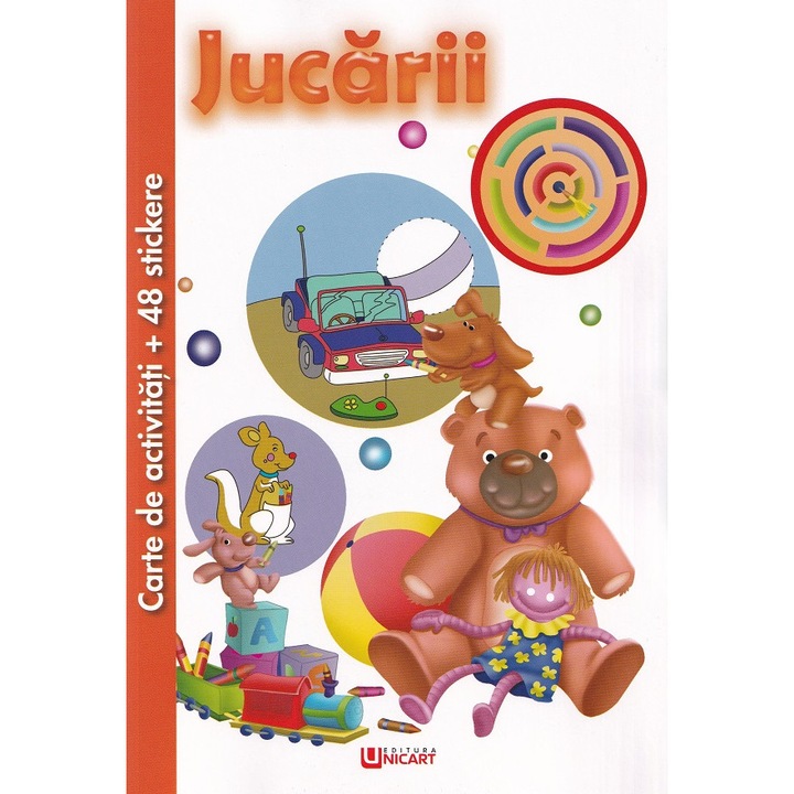 Carte De Activitati Cu 48 Stickere: Jucarii