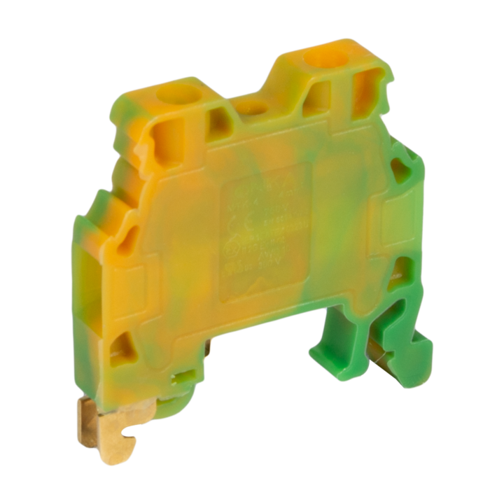 Скоба за шини Onka MTK 2.5-4mm2 жълто зелена