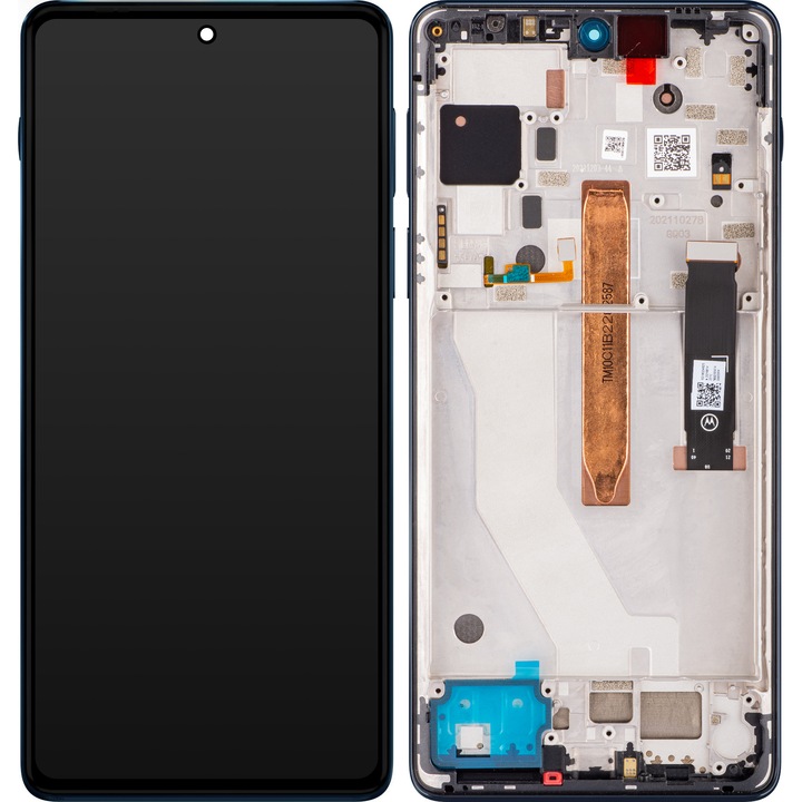 Сензорен дисплей Motorola Edge 20 Pro, с рамка, тъмносин, сервизен пакет 5D68C19375
