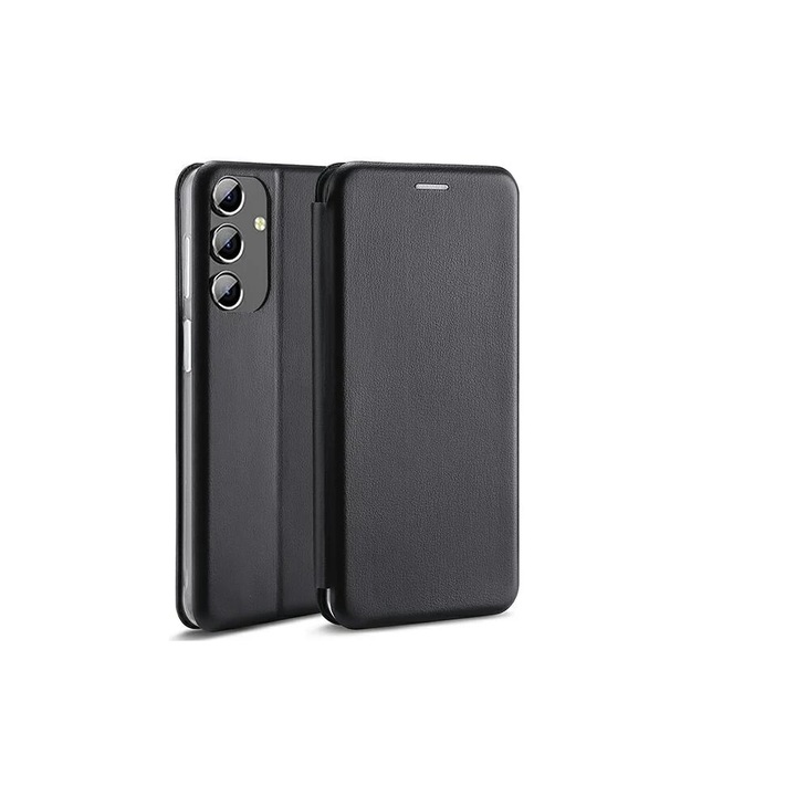 Magnetic Flip Cover калъф, съвместим с Samsung Galaxy S24, черен