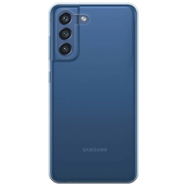 Прозрачен калъф, съвместим със Samsung Galaxy S21 FE, Slim fit, Anti-slip, Минималистичен дизайн, 1 mm