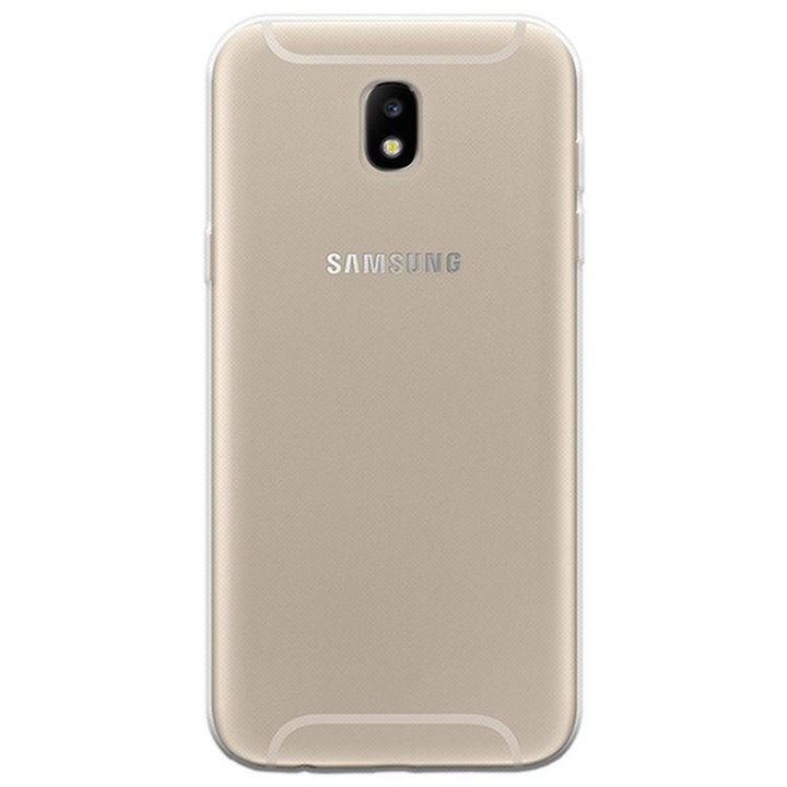 Прозрачен калъф, съвместим със Samsung Galaxy J7 2017, Slim fit, Anti-slip, Минималистичен дизайн, 1 mm