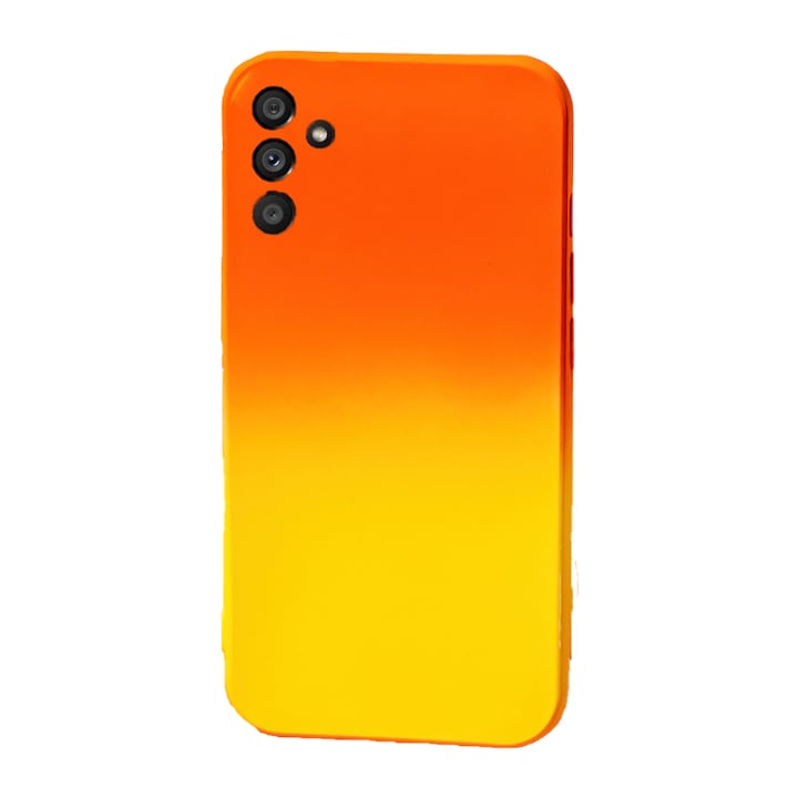 Husa Tropycal Gradient Silicone, Compatibil cu Samsung Galaxy A54 5G, din silicon Flexibil, Degrade, Portocaliu/ Galben