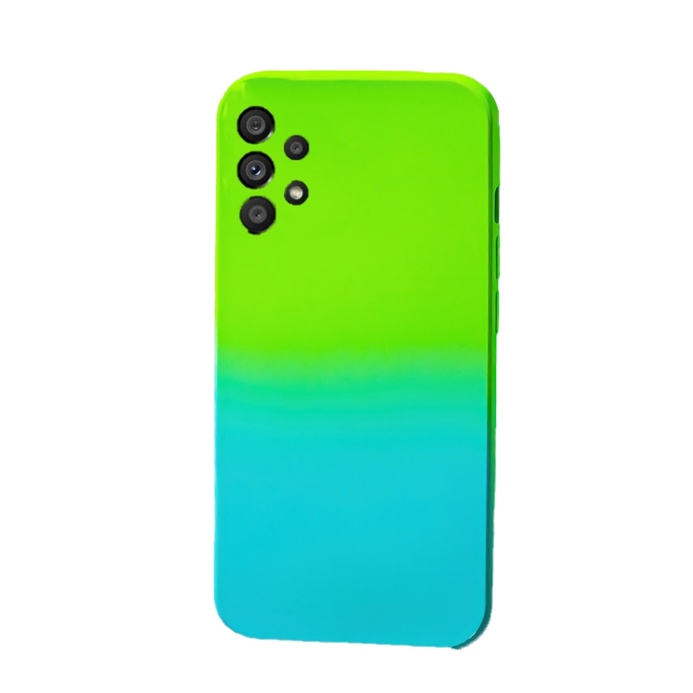 Husa Tropycal Gradient Silicone, Compatibil cu Samsung Galaxy A53 5G, din silicon Flexibil, Degrade, Verde/ Albastru