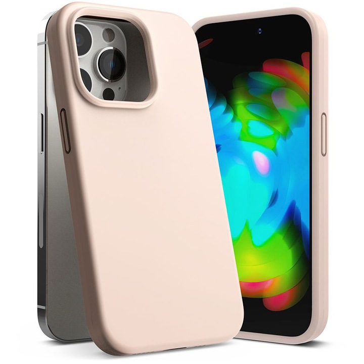 Husa pentru Apple iPhone 14 Pro Max, Ringke, Silicone, Roz