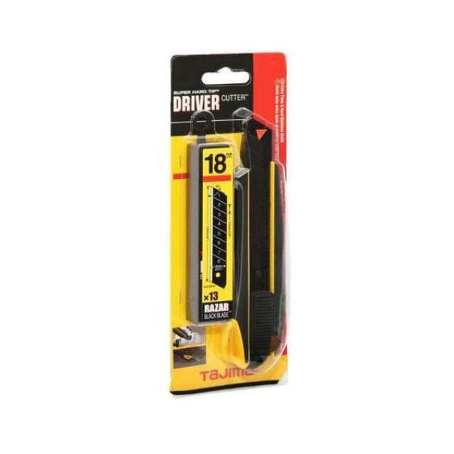 Tajima 25 mm DORA FIN Cutter met DIAL LOCK en 2 x 25mm RAZAR BLACK lemmet - DFC671