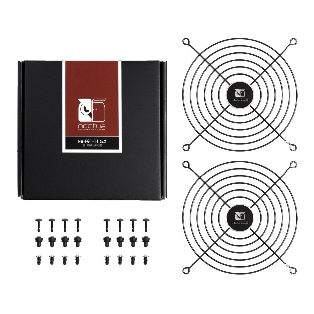 Set 2 accesorii ventilatoare Noctua NA-FG1-14 Sx2, grila protectie ventilator