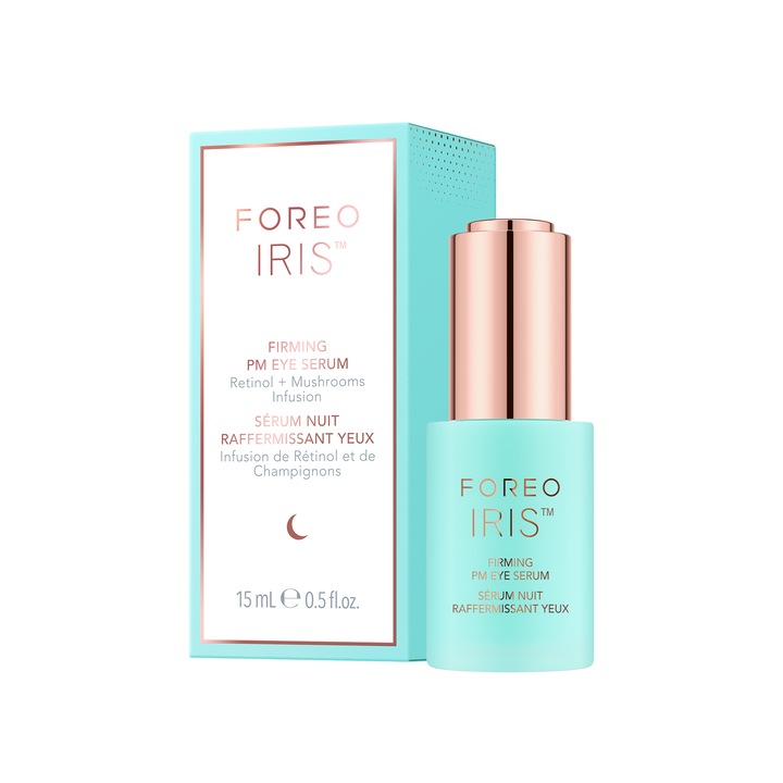 Feszesítő szemszérum Pm FOREO IRIS™, retinol és gombakivonat infúzió, 15 ml