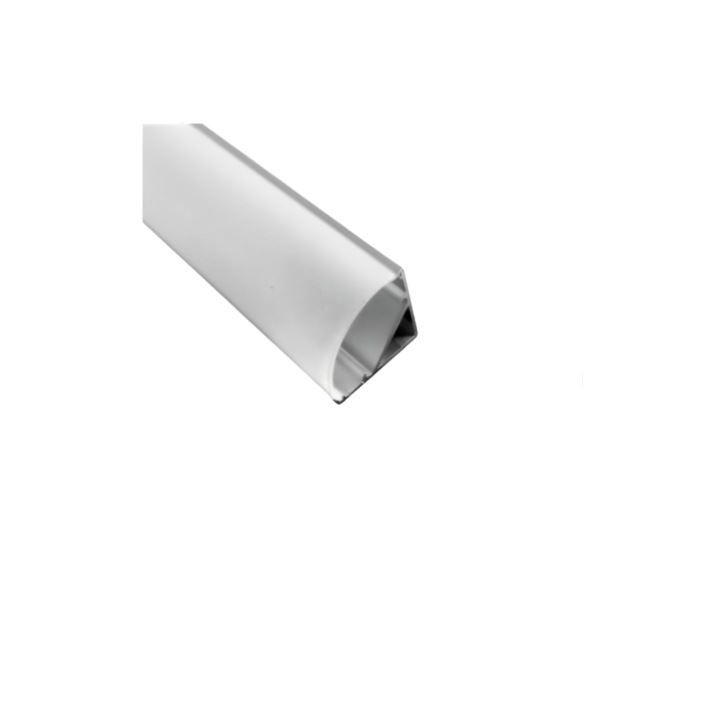 Profil de colt din aluminiu pentru benzi led, colt rotund, culoare gri, lungime 1m