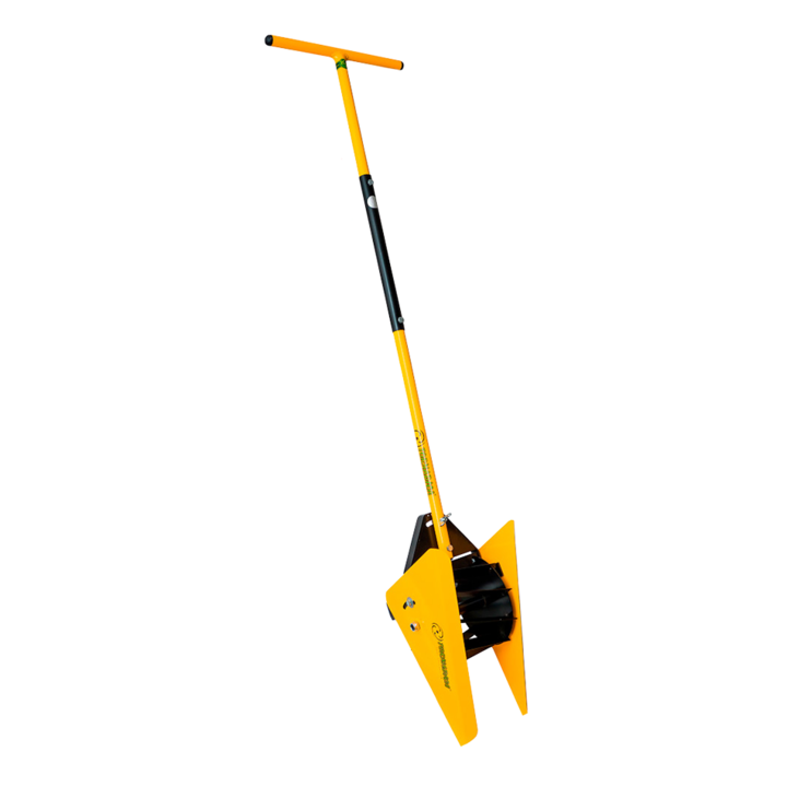 Ръчен култиватор Hydrostab Tornadica Culti-Weeder Mini, 2 в 1, Регулируем ъгъл на дръжката, Регулируем нож зад барабана, Дълбочина на обработка 5 см, Тегло 5.5 Kg, Цвят Черен/Жълт