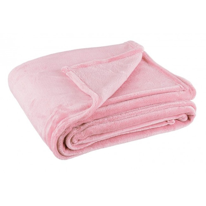 Patură Bizzotto Penelope, poliester, roz, 130x160 cm