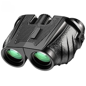 Binoclu 10x25 Nivazo, lentile premium FMC Prism BAK4, rezistent la apa, putere mare de focalizare pentru observarea pasarilor, vanatoare, calatorii, turism, negru