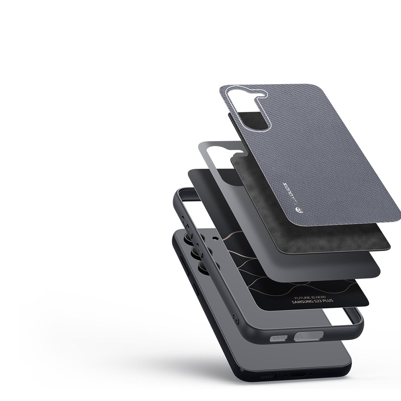 Husa telefon, Dux Ducis Fino, poliuretan, gri, pentru Samsung Galaxy S23+