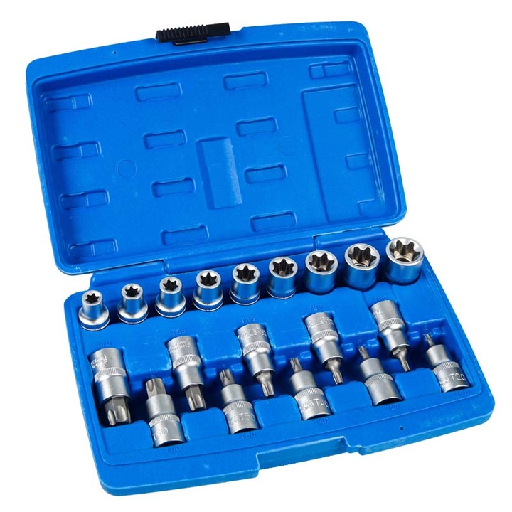 Trusa set chei torx E 19 piese 1/2 (30332)