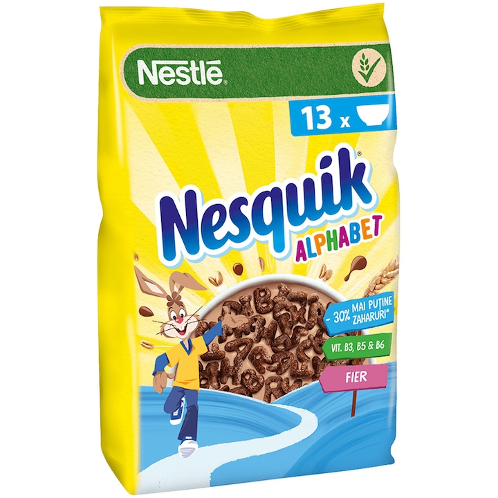 Cereale integrale mic dejun Nesquik Alphabet, 400g