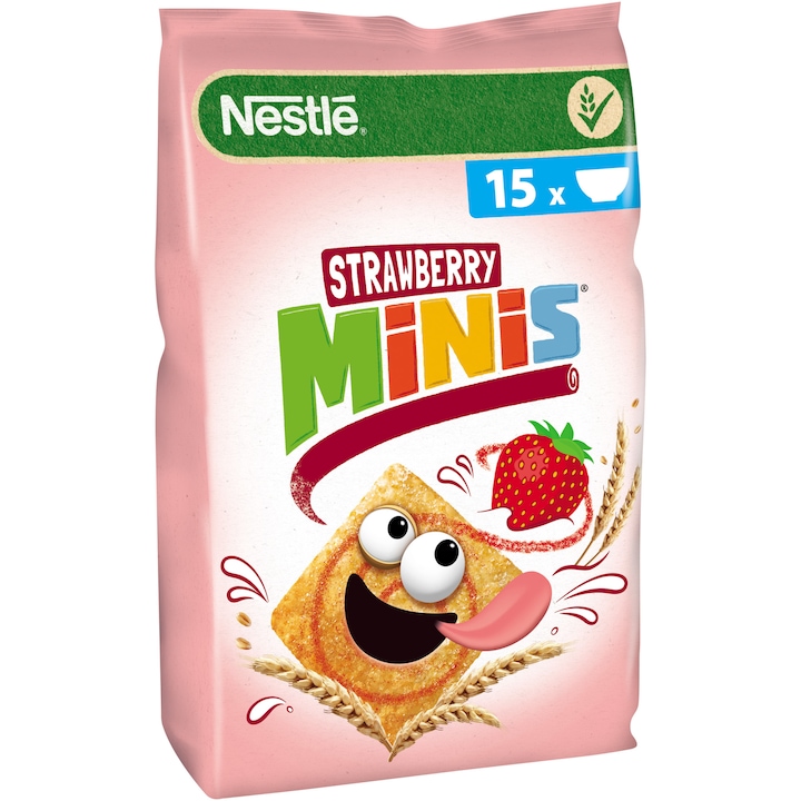Cereale pentru mic dejun Strawberry Minis, 450g